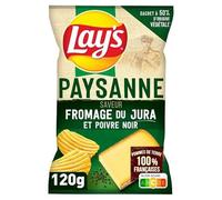 LAY'S | Chips Paysannes Fromage Du Jura Et Poivre 120G | Lot De (4) | livraison offerte