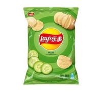 Lay's Chips saveur concombre - 70 g contient de l'édulcorant aspartame