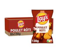 Lay's Chips Saveur Poulet Rôti 130g - Lot de 10