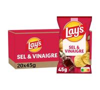 Lay's Chips Saveur Sel et Vinaigre 45g - Lot de 20