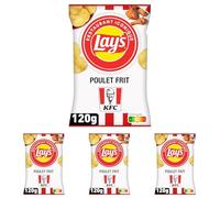 Lay's RESTAURANT ICONIQUE - KFC - POULET FRIT - 120g (Lot de 4)