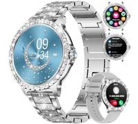 Laytham Montre intelligente Bluetooth pour femme - Appels téléphoniques pour Android iOS 100+ - Tracker d'activité physique - 1,35" HD - Moniteur de fréquence cardiaque et de sommeil - Montre