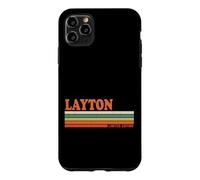 Layton Rétro Prénom Personnalisé Rayures Vintage Coque pour iPhone 11 Pro Max
