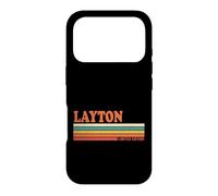 Layton Rétro Prénom Personnalisé Rayures Vintage Coque pour iPhone 17 Pro