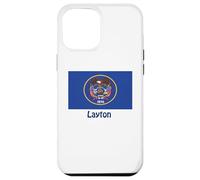 Layton Utah USA Drapeau Historique Souvenir Coque pour iPhone 12 Pro Max