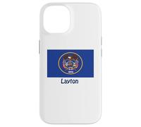 Layton Utah USA Drapeau Historique Souvenir Coque pour iPhone 14