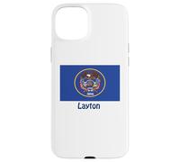 Layton Utah USA Drapeau Historique Souvenir Coque pour iPhone 15 Plus