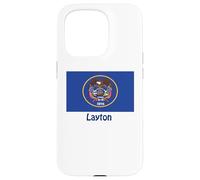 Layton Utah USA Drapeau Historique Souvenir Coque pour iPhone 15 Pro