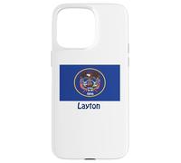 Layton Utah USA Drapeau Historique Souvenir Coque pour iPhone 15 Pro Max
