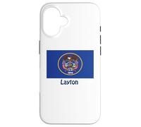 Layton Utah USA Drapeau Historique Souvenir Coque pour iPhone 16