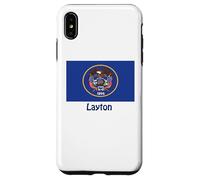 Layton Utah USA Drapeau Historique Souvenir Coque pour iPhone XS Max