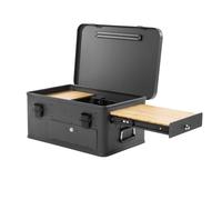 LAYZEE Box JUNIOR, boîte de cuisine mobile pour véhicules/camping/balcon/terrasse, boîte Euro de dimensions 60x40x27 cm (LxPxH), boîte de cuisine/cuisine de camping 10 kg en aluminium thermolaqué