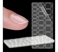 Laza 10 Sheets 300PCS Clear Nail Adhesive Tabs 15 Sizes Ultra-Thin Waterproof Nail Jelly Glue Stickers No Crease Breathable Double-Sided Sticky Tab for Nail Art Manicure