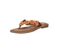 LAZAMANI Tongs marron / orange, Taille 37
