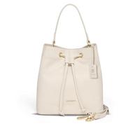 Lazarotti Bologna Leather Bucket Bag Cream White
