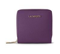 Lazarotti Porte-monnaie « Bologna » en cuir, taille moyenne, fermeture à glissière sur tout le pourtour, 10 cm violet