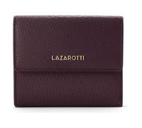 Lazarotti Cuir Porte-Monnaie Bologna Leather Wallet with 8 Card Slots Burgundy Marron foncé