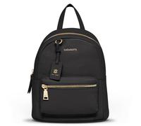 Lazarotti Bologna Sac à dos de ville pour femme en cuir véritable | Sac à dos avec bandoulière réglable en continu | Sac à dos 22 cm, Noir