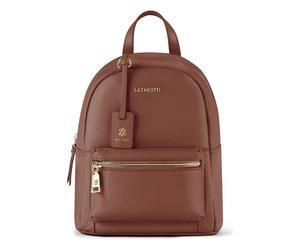 Lazarotti Bologna Leather Sac à dos de ville Cuir véritable 27 cm brun