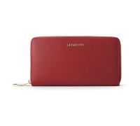 Lazarotti Bologna Leather XL Porte-monnaie zip-around en cuir 19 cm rouge