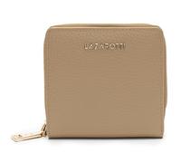 Lazarotti Bologna Portefeuille compact en cuir pour femme | avec bouton pression, compartiment zippé, 6 emplacements pour cartes, protection RFID | 10 x 10 x 2,5 cm, sable, Taille unique, Classique