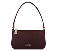 Lazarotti Bologna Sac à main en cuir véritable pour femme avec poche plaquée 27 cm, bordeaux
