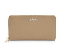 Lazarotti Cuir Porte-Monnaie Bologna Leather Zip Around Wallet with 16 Card Slots Sand Beige