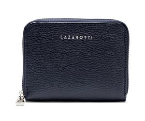 Lazarotti Milano Leather Porte-monnaie en cuir 13,5 cm bleu