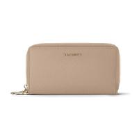 Lazarotti Porte-monnaie en cuir de Bologne XL à double fermeture éclair, protection RFID, 20 cm beige