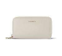 Lazarotti Porte-monnaie en cuir de Bologne XL à double fermeture éclair, protection RFID, 20 cm blanc