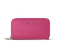 Lazarotti Porte-monnaie en cuir de Bologne XL à double fermeture éclair, protection RFID, 20 cm rose