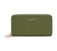Lazarotti Bologna Leather XL Double Zip-Around Porte-monnaie RFID Cuir 20 cm olive