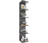 Lazas bibliothèque accroché au mur 5 tablettes anthracite.