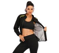 LAZAWG Vêtements de Sudation Femme Fermetures éclair Suivre un Régime Longues Survêtement Sudation Fitness Sport