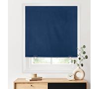 LazBlinds Stores à Rouleau 100% occultants, sans Outils, sans perçage, pour fenêtres, Isolation Thermique, Protection UV, intimité pour Chambre à Coucher (91,4 x 183 cm (l x H), Bleu Marine)