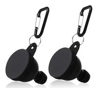 lazeeys Lot de 2 récipients de voyage pour poudre de protéine, poudre de protéine, entonnoirs pour mélanges de poudre, supplément de pré-entraînement/gym (noir, 100 ml)