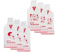 Lazenne Coussins à Vin - 6 Pochettes Réutilisables - Protecteur de Bouteille pour Voyage, 3 Fermetures & 3 Couches - Protecteur pour Alcool, Huile, Bière, Parfum, pour Les Bagages d'avion