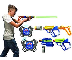 LAZER M.A.D - Laser Game - Advance Battle Ops - 2 Blasters 2 Cibles et accessoires - Coffret 2 joueurs - Jouet Effets Sonores et Lumineux