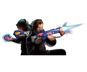 LAZER M.A.D - Laser Game - Advance Battle Ops X - Blasters Extreme puissants - Module à Pompe et Tirs Multiples Inclus - Jouet - Coffret 2 Joueurs