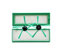 LAZIRO 2 pièces d'aspirateur de robot PCS/par lots compatibles for Vorwerk Kobold VR200 VR200 Remplacement de Hépativement Filtre + 2 brosse latérale
