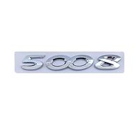 LAZIRO 3D ABS Chrome Argent Noir Coffre Arrière De Voiture Decal Emblème Badge Lettres Numéro Autocollant Fit for Peugeot 2008 3008 4008 5008 Accessoires (Color : 5008 Silver)