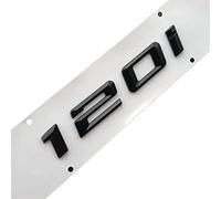 LAZIRO 3D ABS Noir Chrome Lettres De Voiture Arrière Tronc Emblème Badge Autocollant Fit for BMW 120i E87 F20 F40 E82 120d Logo Lettrage Accessoires (Color : 120i Glossy Black)
