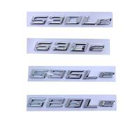 LAZIRO 3D ABS Noir Chrome Lettres for Logo De Voiture Fit for BMW 520e 525e 530e 540e M Sport G30 G31 Coffre Arrière Emblème Badge Autocollants Accessoires (Color : Chrome Silver, Size : 545e)