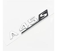 LAZIRO 3D ABS Rouge Noir Chrome Voiture Lettres arrière Coffre Badge Autocollant A45S emblème Logo adapté for Mercedes A45S AMG W177 W176 Accessoires (Color : Chrome)
