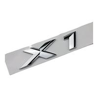 LAZIRO 3D Voiture Lettres Tronc Autocollant for Logo Fit for BMW X1 E87 F48 X2 F39 X3 F25 G01 X4 F26 G02 X5 G05 E70 F15 X6 G06 F16 X7 G07 Accessoires (Color : X1 Silver)