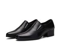 LAZIRO Chaussures en Cuir À Talons Hauts for Hommes De 6 Cm À Bout Pointu À La Mode Augmentent Les Chaussures en Cuir À Talons Hauts for Hommes De 8 Cm (Color : Black [8 cm Higher], Size : 43 EU)