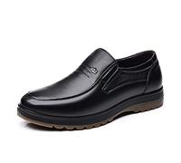 LAZIRO Chaussures en Cuir for Hommes Chaussures en Cuir Véritable for Hommes Bout Rond Chaussures Décontractées for Hommes (Color : Nero, Size : 42 EU)