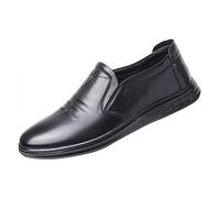 LAZIRO Chaussures en Cuir for Hommes en Cuir Véritable Chaussures en Cuir for Hommes Affaires Chaussures Décontractées Respirantes Surface Souple Semelle Souple Chaussures De Travail (Color : Nero,