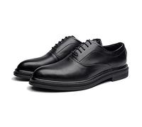 LAZIRO Grande Taille 48 Chaussures en Cuir Hommes d'affaires Vêtements De Cérémonie Occasionnels Dentelle Pointue Chaussures De Mariage Britanniques (Color : Nero, Size : 48)