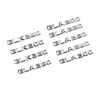 LAZIRO Insigne d'emblème de Coffre arrière de Voiture ABS 3D GLK GLA 200 220 250 260 300 350 Autocollant adapté for Mercedes X156 X164 X204 H247 W167 Accessoires (Color : Convex Chrome Silver, Size